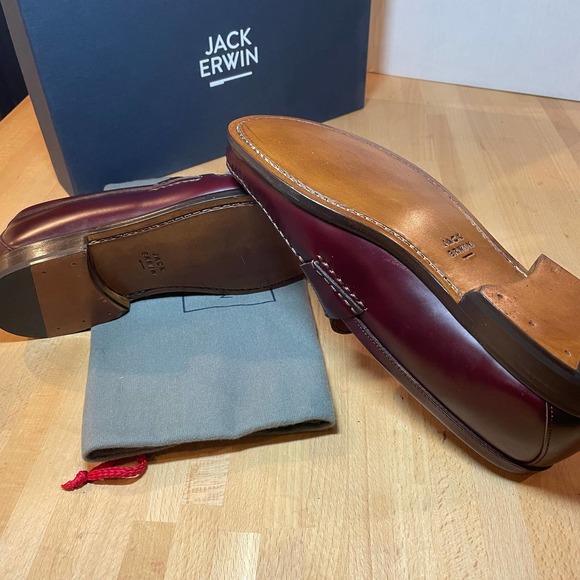 Jack Erwin "Charlie" Burgundy Penny Loafer  NIB - Picture 7 of 9